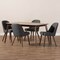 Baxton Studio Cody Dark Grey Upholstered Walnut Finished Wood 5-Piece Dining Set 144-7942-7946 - alternate 4